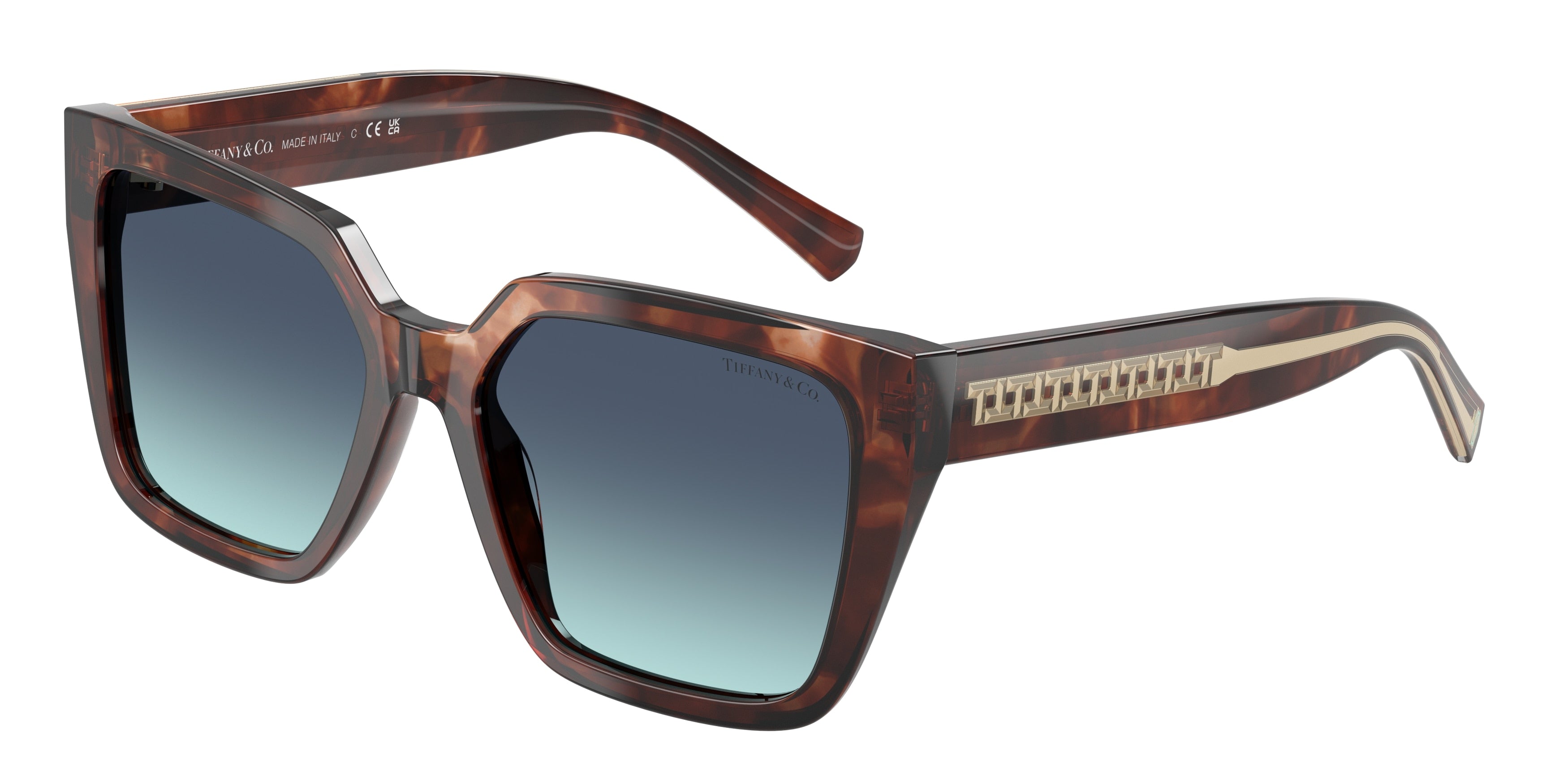 TIFFANY 0TF4235 SPOTTED BROWN HAVANA square sunglasses by TIFFANY