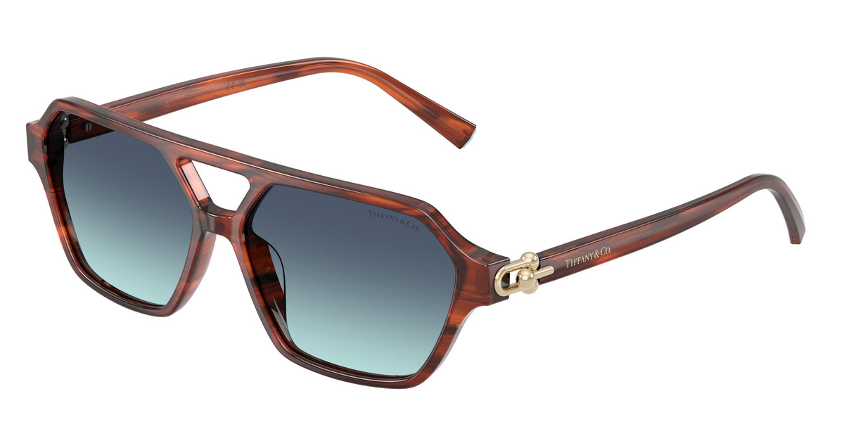 TIFFANY 0TF4264U RUBY STRIPED HAVANA square sunglasses by TIFFANY