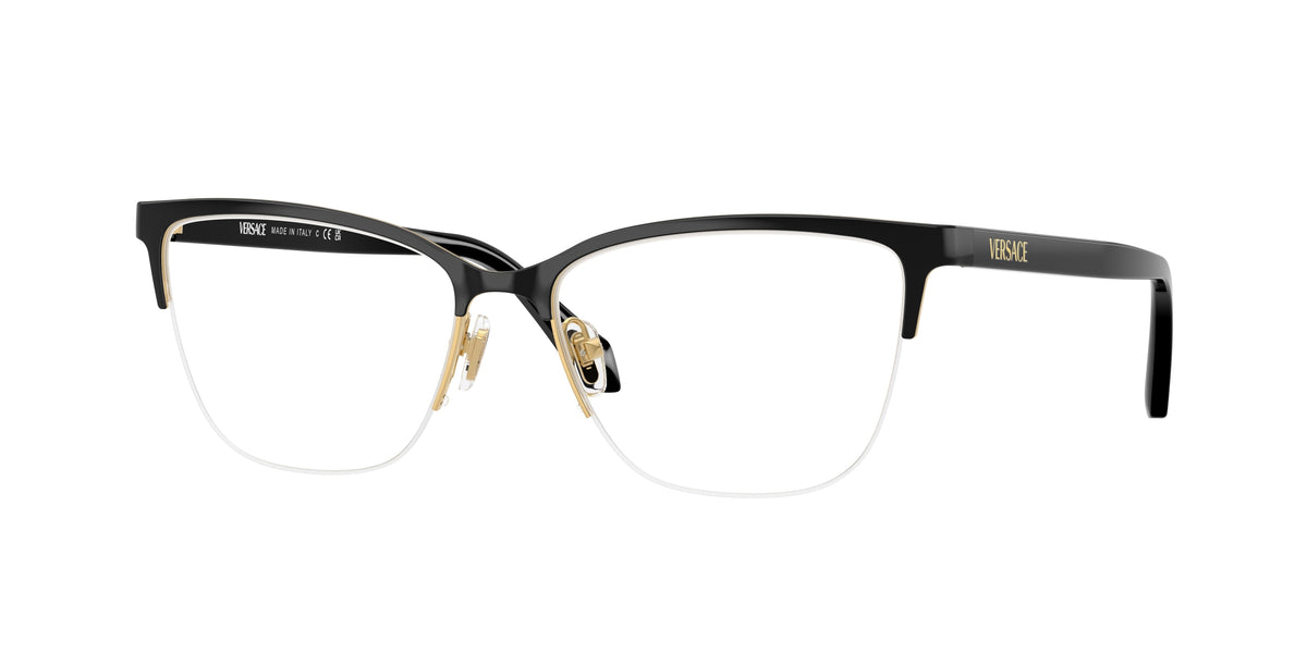 VERSACE 0VE1304 GOLD BLACK cat eye glasses by VERSACE