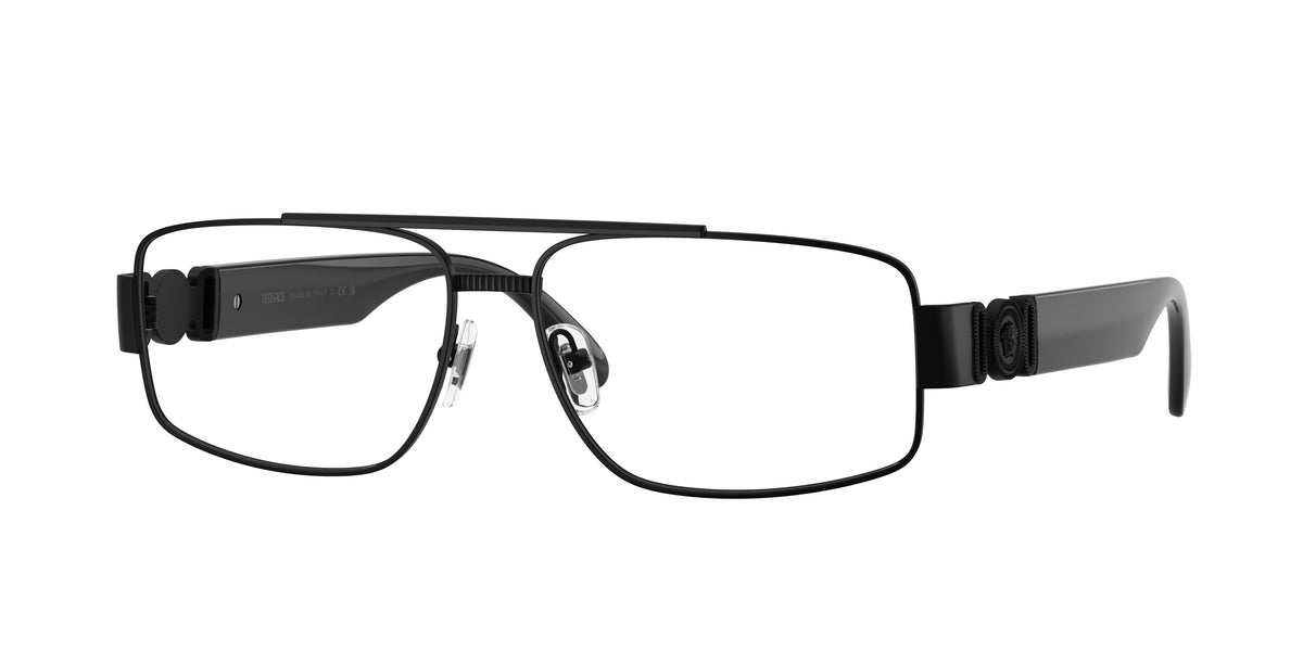 VERSACE 0VE1317 MATTE BLACK rectangle glasses by VERSACE