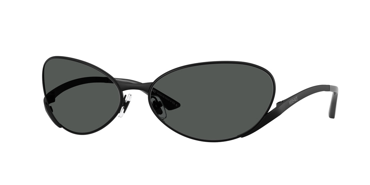 VERSACE 0VE2285 MATTE BLACK oval sunglasses by VERSACE