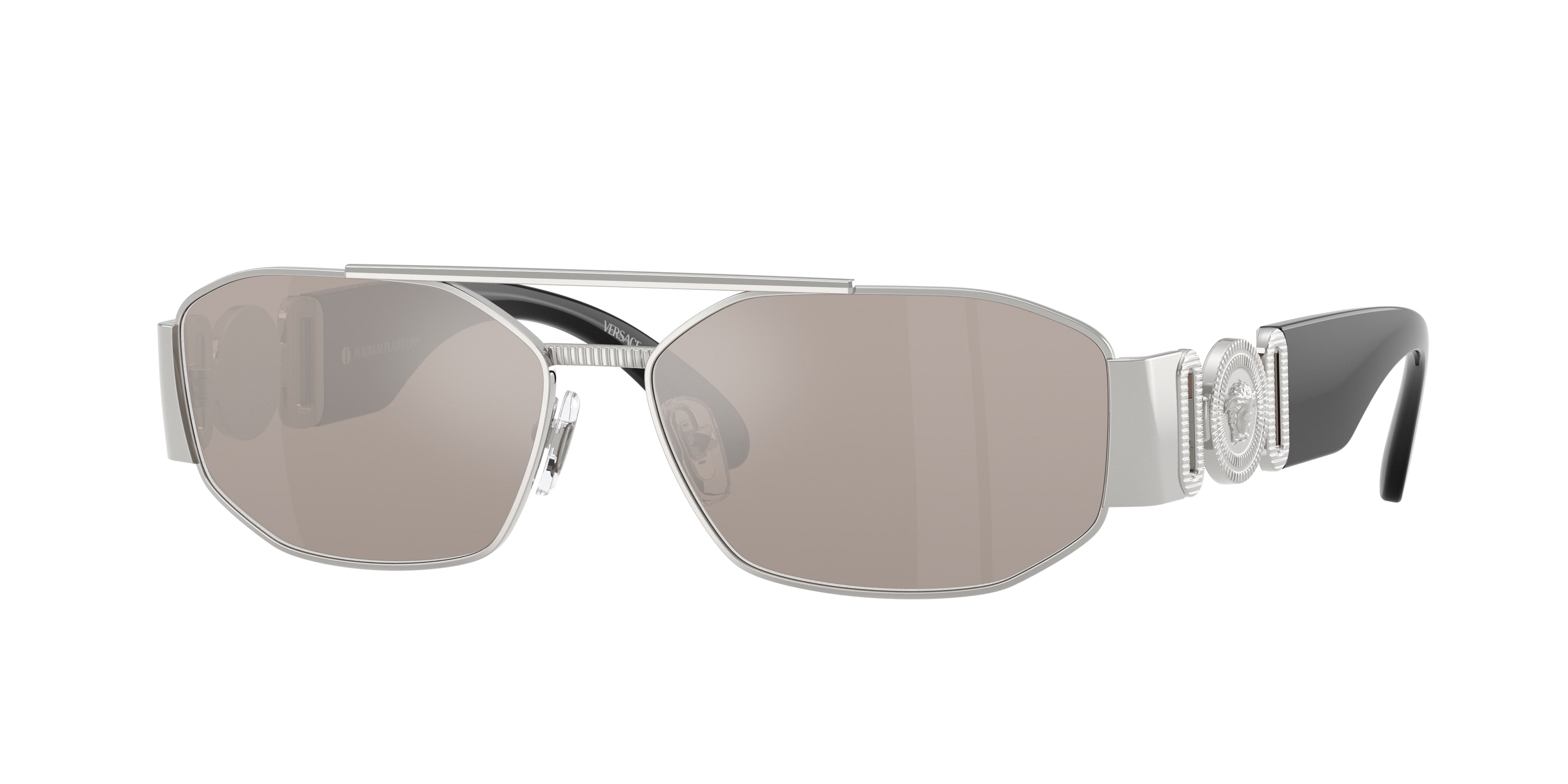 VERSACE 0VE2287 SILVER irregular sunglasses by VERSACE