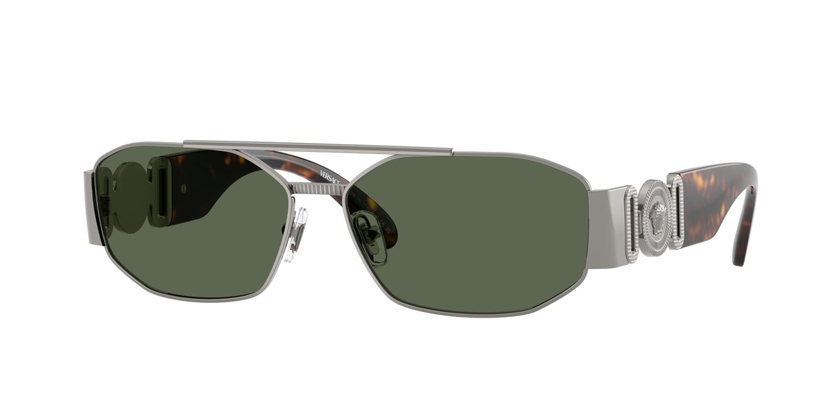 VERSACE 0VE2287 GUNMETAL irregular sunglasses by VERSACE