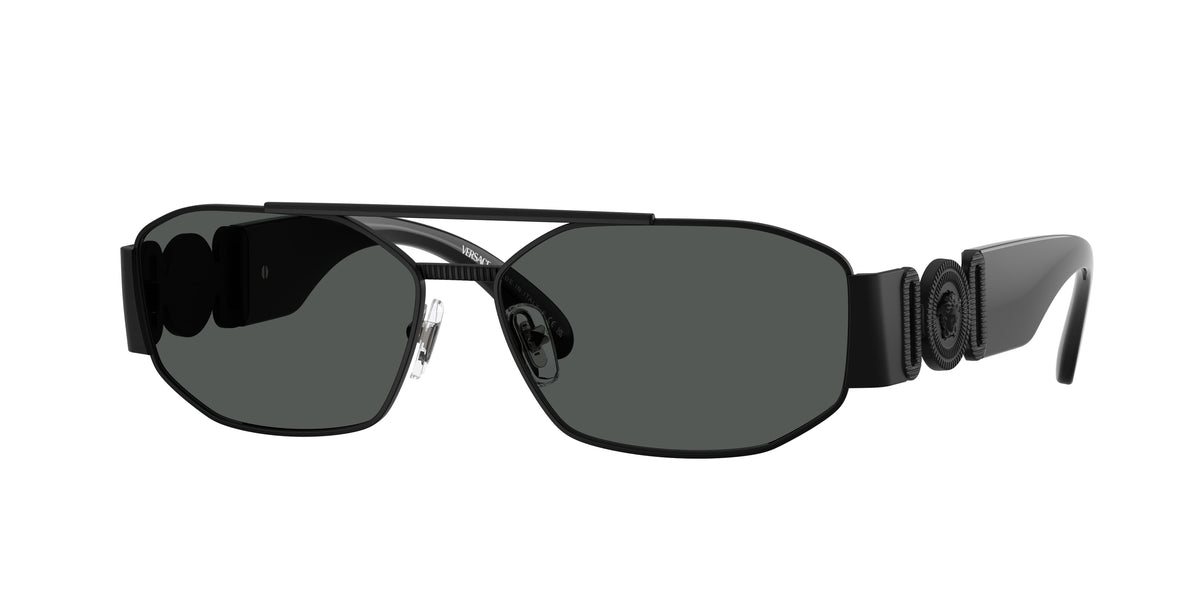 VERSACE 0VE2287 MATTE BLACK irregular sunglasses by VERSACE