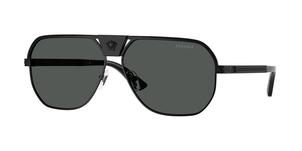 VERSACE 0VE2294 MATTE BLACK square sunglasses by VERSACE