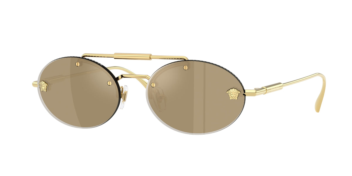 VERSACE 0VE2295 GOLD PLATED oval sunglasses by VERSACE