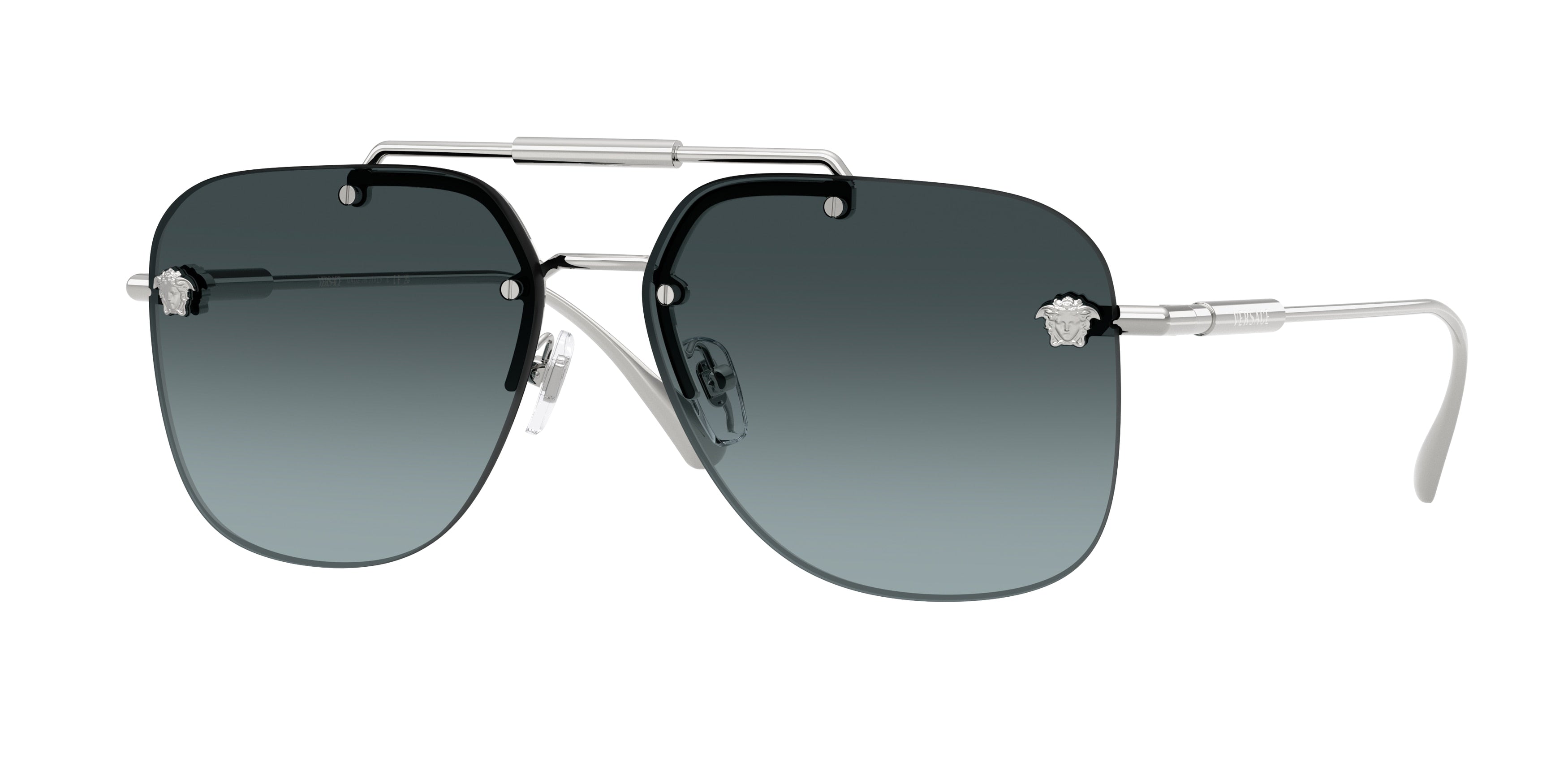 VERSACE 0VE2296 SILVER square sunglasses by VERSACE