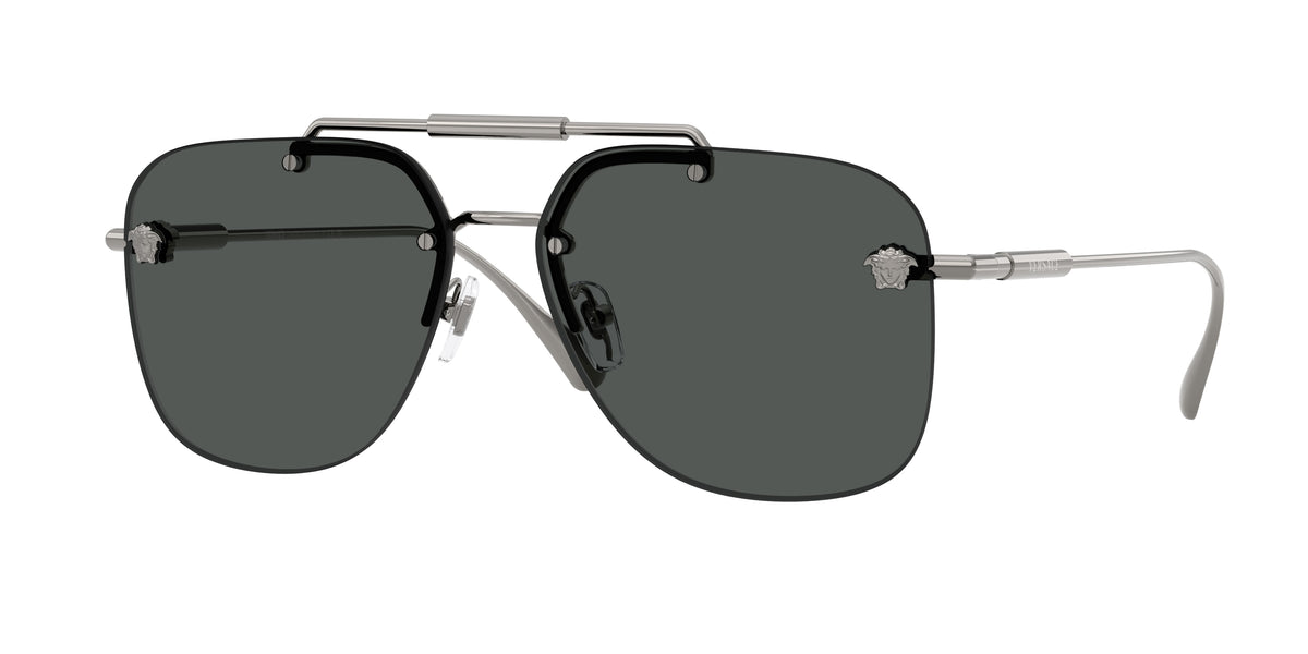 VERSACE 0VE2296 GUNMETAL square sunglasses by VERSACE