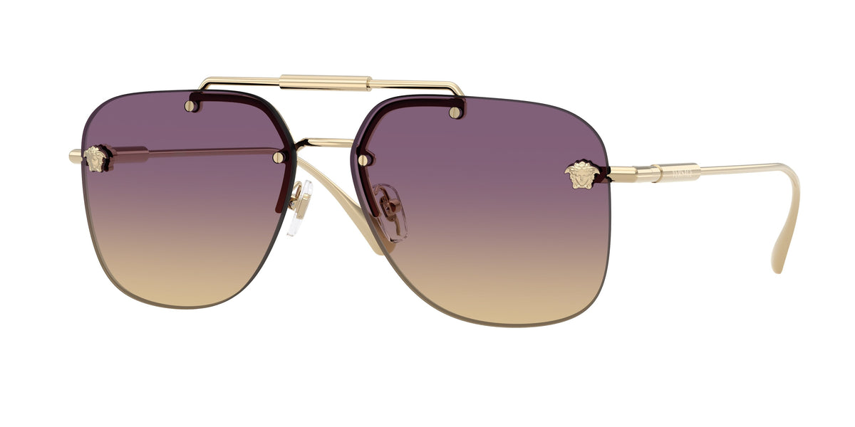 VERSACE 0VE2296 PALE GOLD square sunglasses by VERSACE