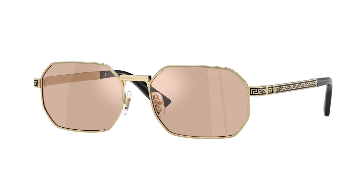 VERSACE 0VE2297 PALE GOLD rectangle sunglasses by VERSACE
