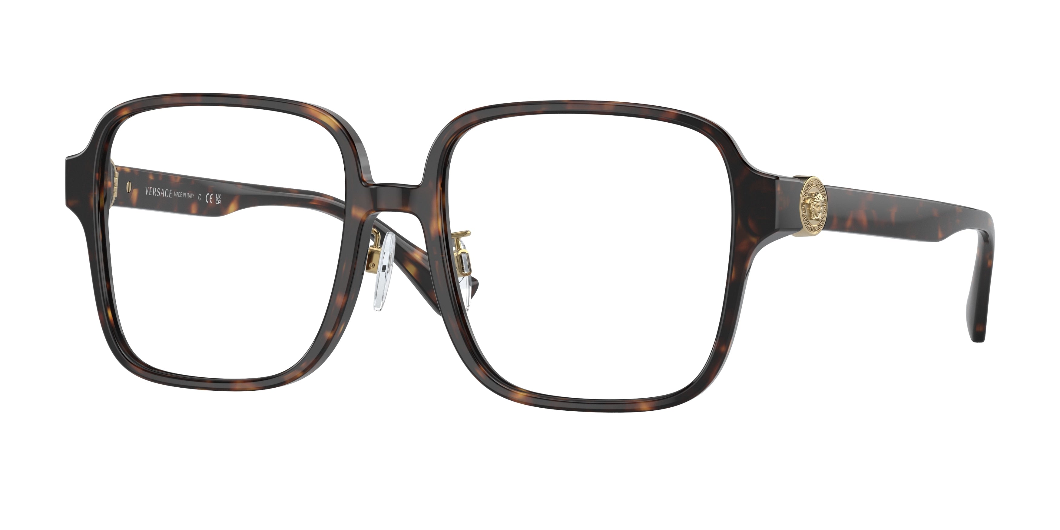 VERSACE 0VE3333D HAVANA square glasses by VERSACE