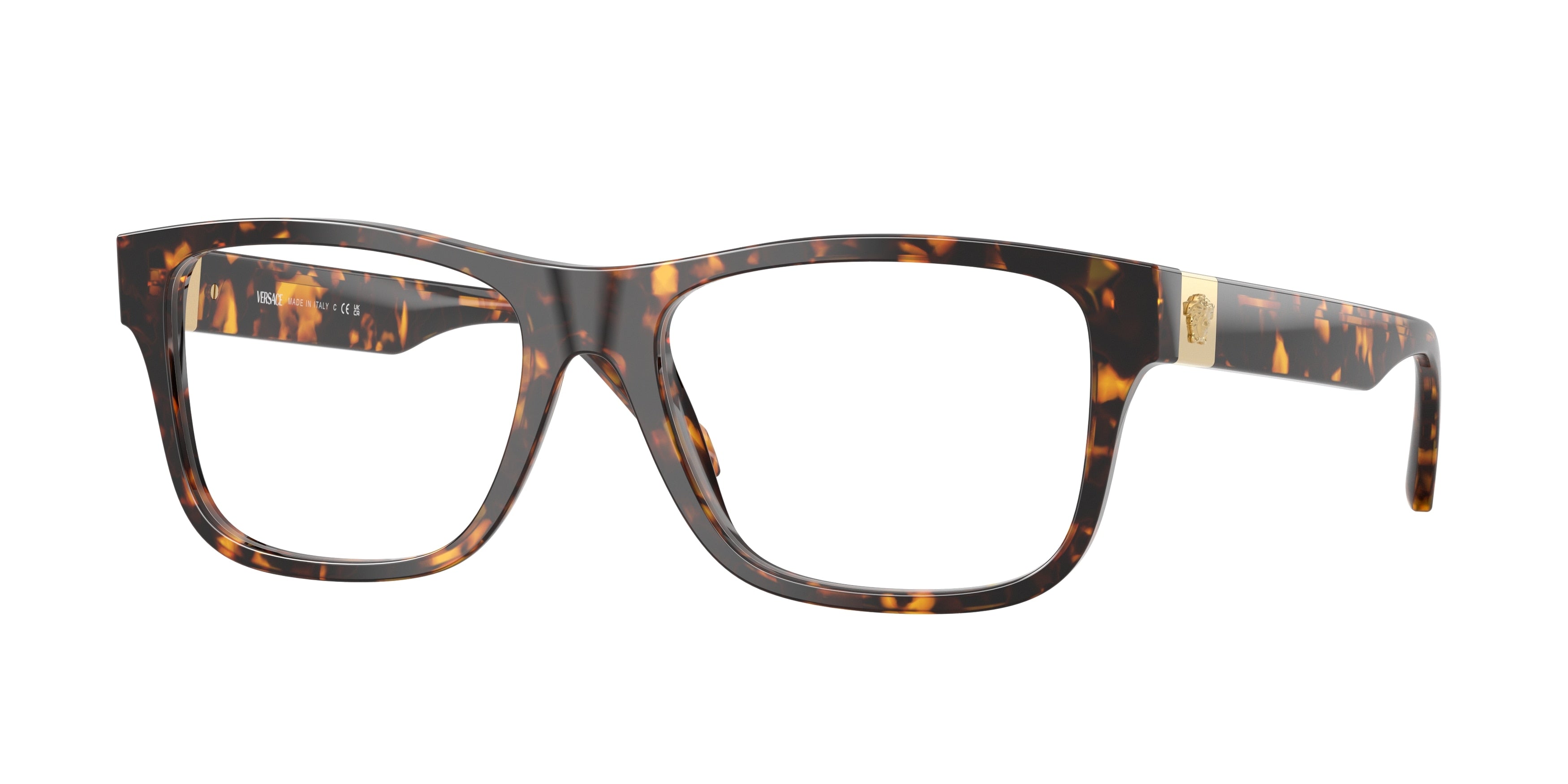 VERSACE 0VE3380 HAVANA TORTOISE square glasses by VERSACE