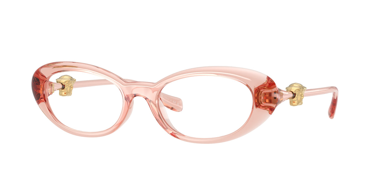 VERSACE 0VE3381U TRANSPARENT ROSE oval glasses by VERSACE