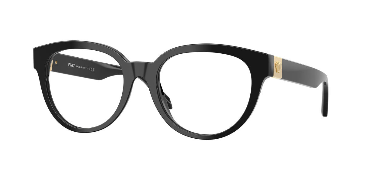 VERSACE 0VE3384 BLACK round glasses by VERSACE