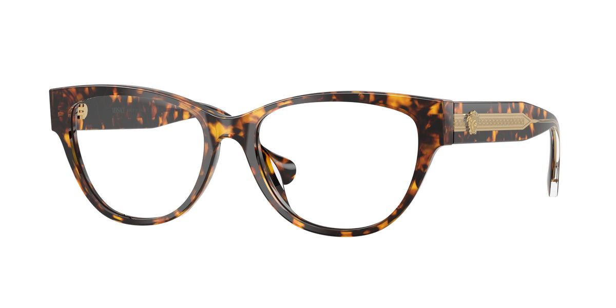 VERSACE 0VE3389U HAVANA YELLOW cat eye glasses by VERSACE