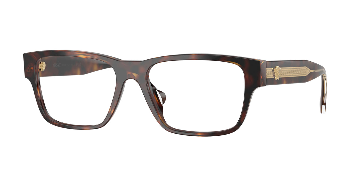 VERSACE 0VE3390U HAVANA rectangle glasses by VERSACE