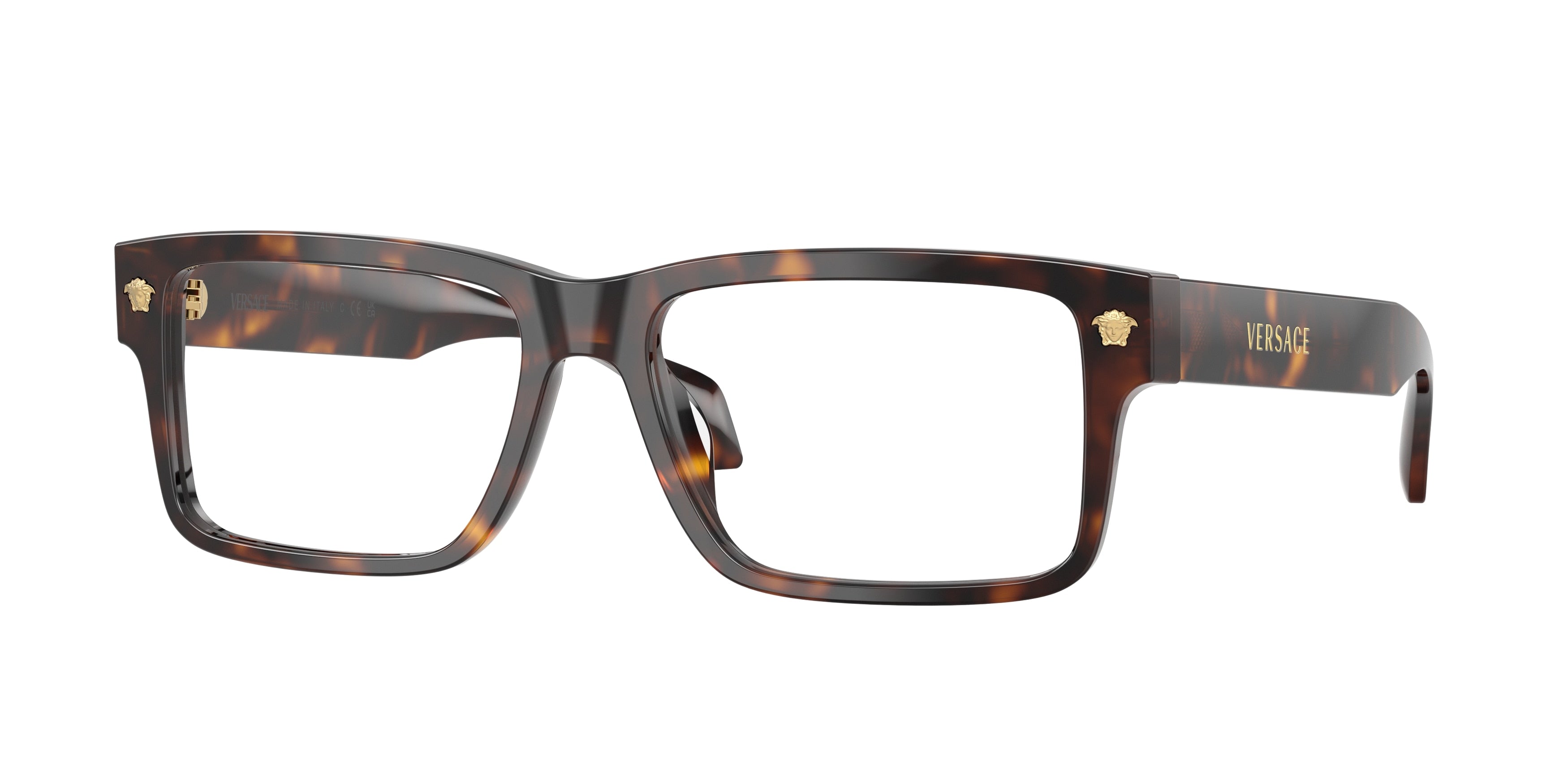 VERSACE 0VE3391U HAVANA rectangle glasses by VERSACE