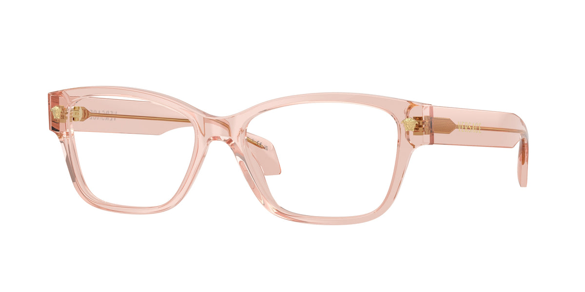 VERSACE 0VE3392 TRANSPARENT PINK cat eye glasses by VERSACE