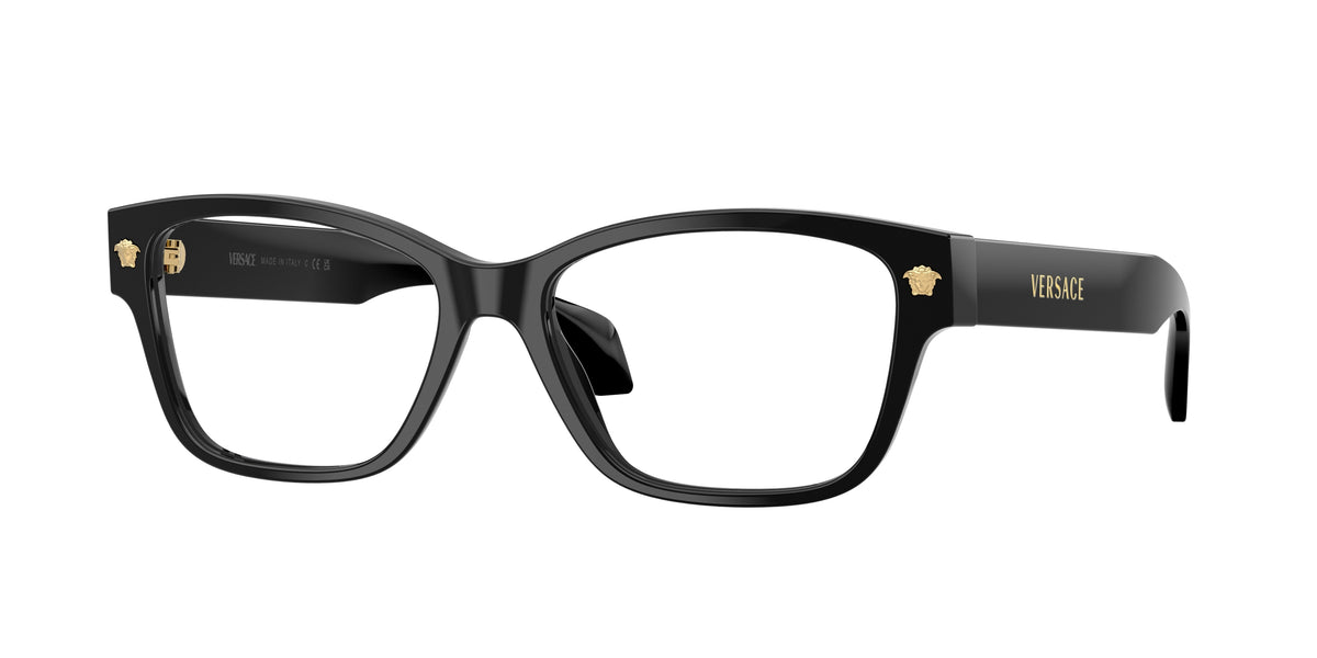 VERSACE 0VE3392 BLACK cat eye glasses by VERSACE