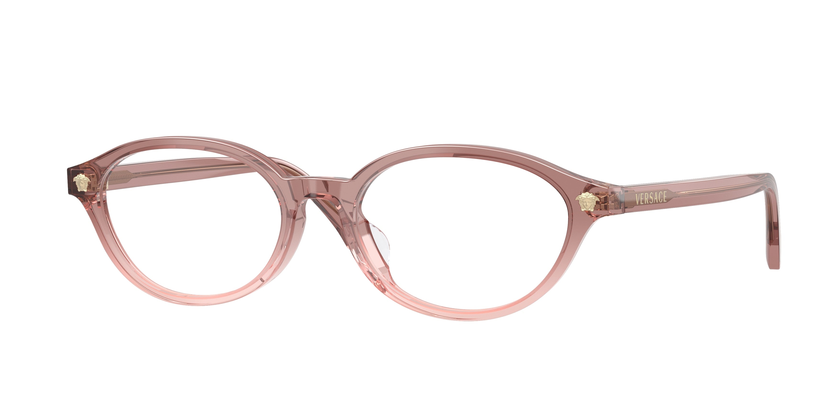 VERSACE 0VE3393D BROWN/PINK oval glasses by VERSACE