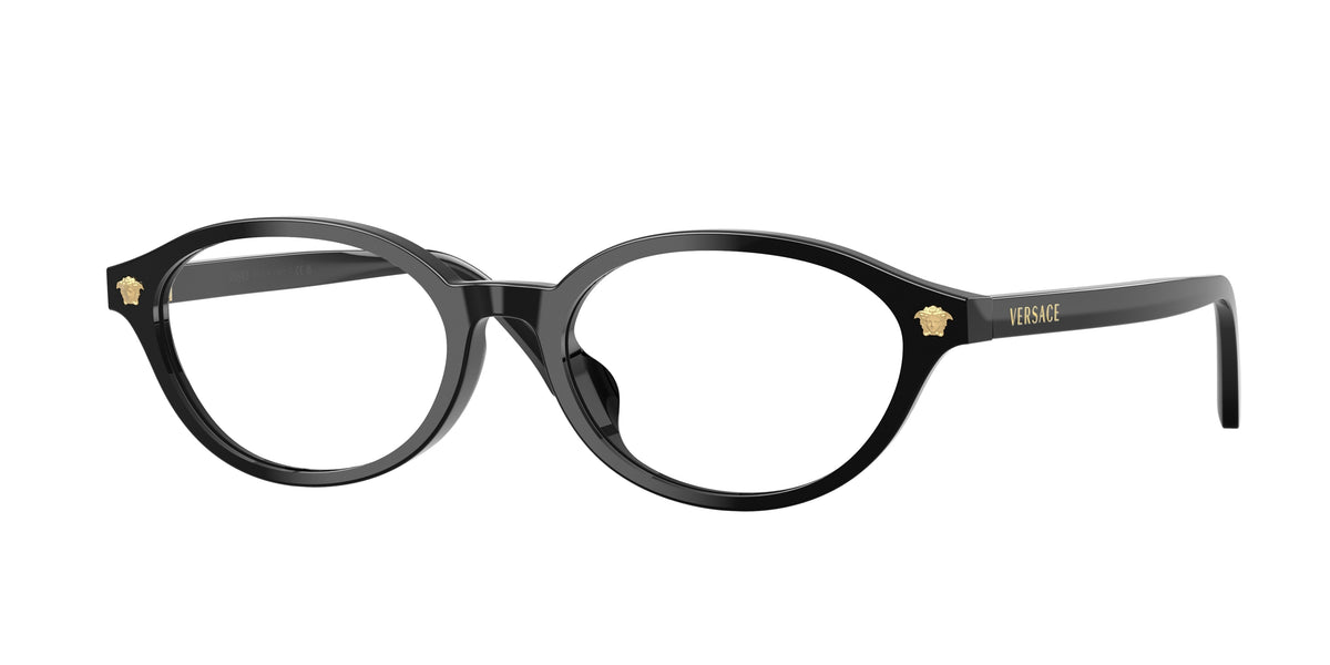 VERSACE 0VE3393D BLACK oval glasses by VERSACE