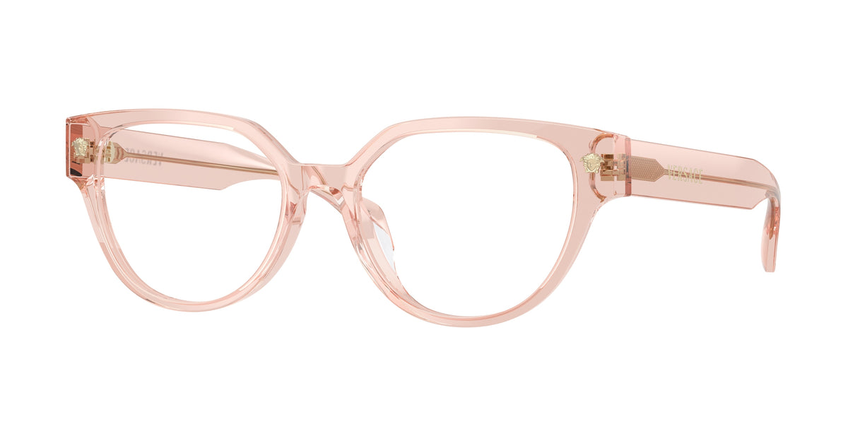 VERSACE 0VE3394D TRANSPARENT PINK cat eye glasses by VERSACE