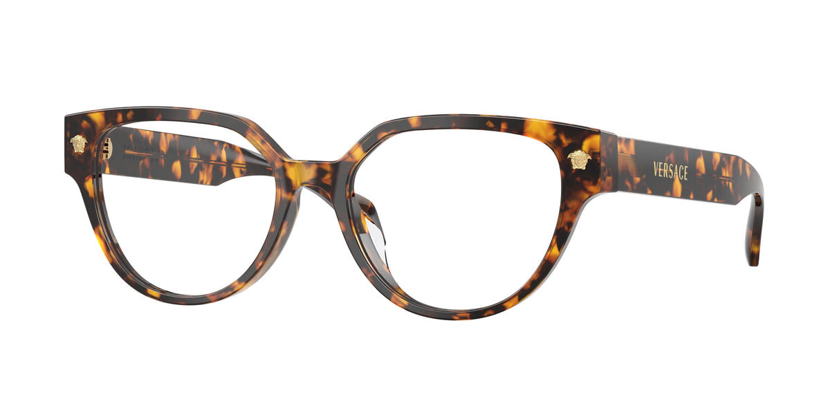 VERSACE 0VE3394D HAVANA cat eye glasses by VERSACE