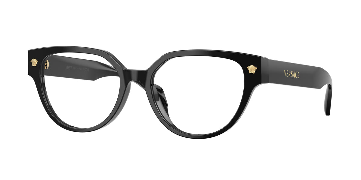 VERSACE 0VE3394D BLACK cat eye glasses by VERSACE