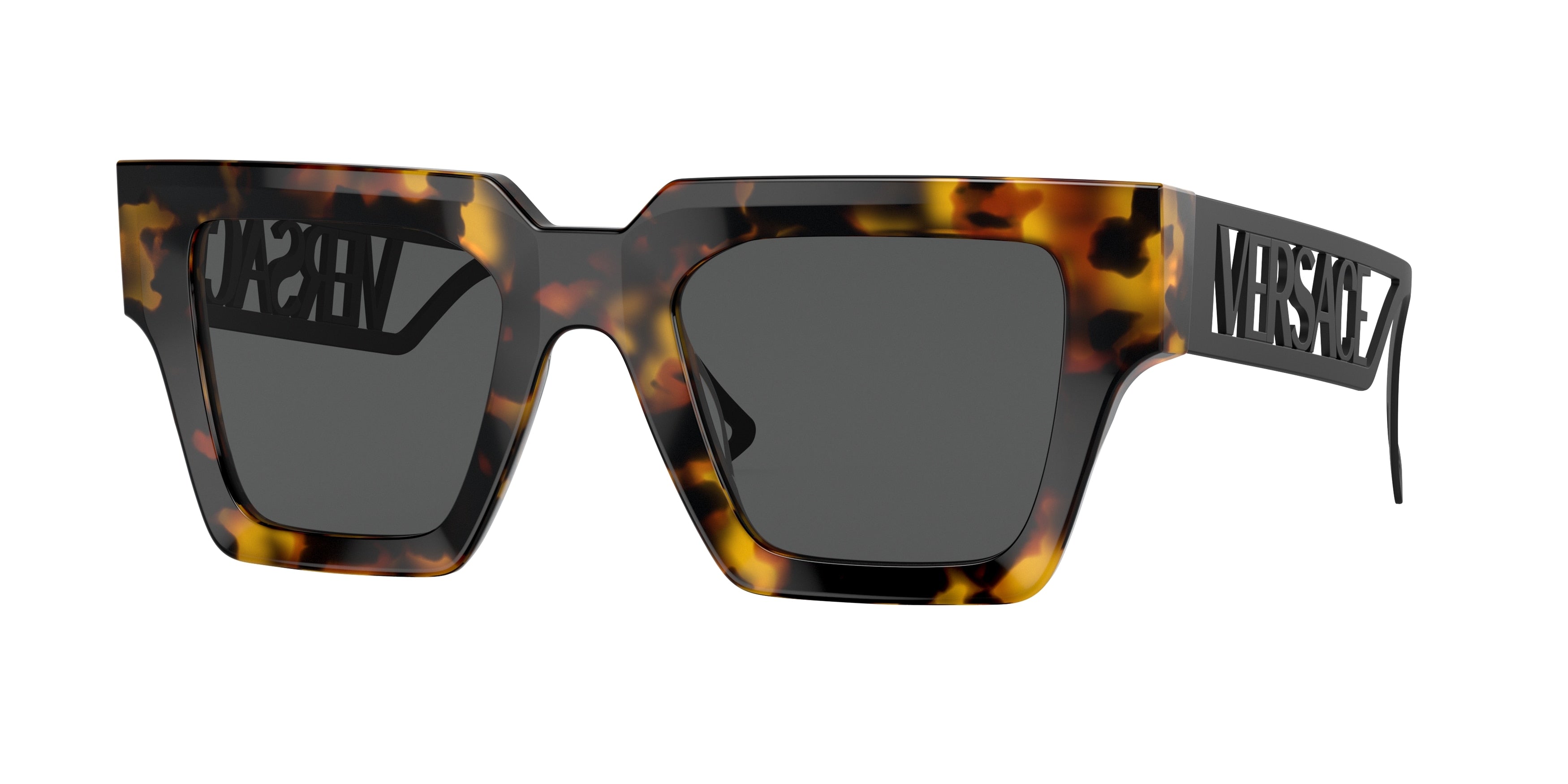 VERSACE 0VE4431 HAVANA square sunglasses by VERSACE
