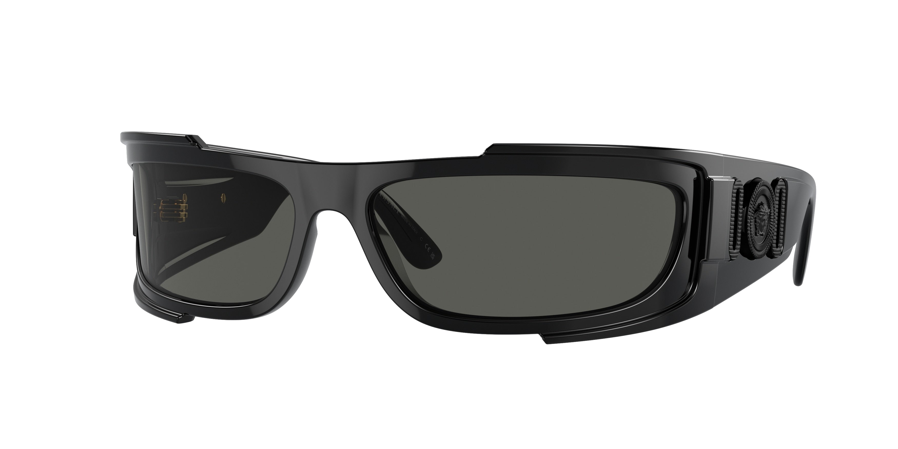 VERSACE 0VE4446 BLACK rectangle sunglasses by VERSACE