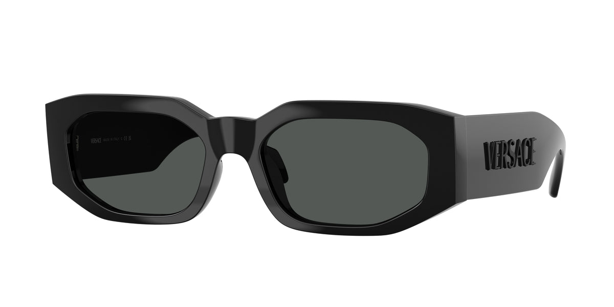 VERSACE 0VE4489U BLACK irregular sunglasses by VERSACE