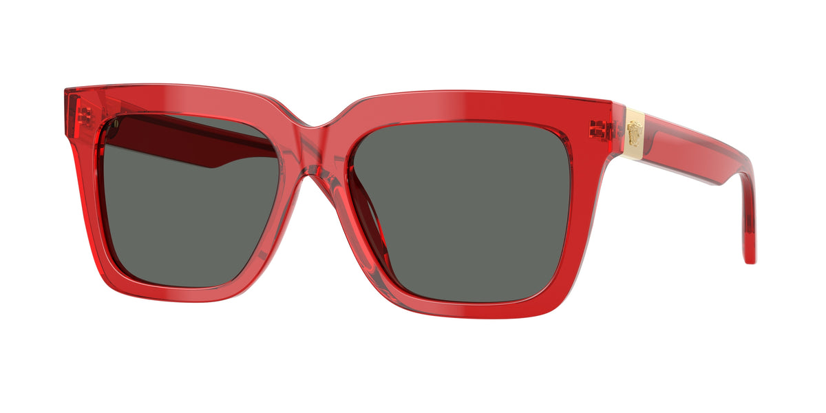 VERSACE 0VE4498 TRANSPARENT RED square sunglasses by VERSACE