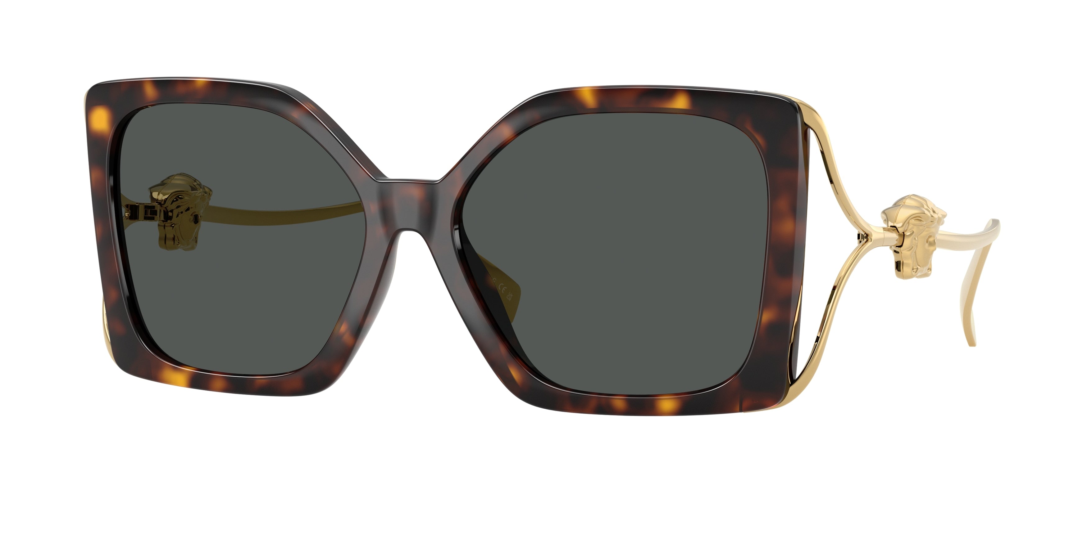 VERSACE 0VE4502U HAVANA square sunglasses by VERSACE