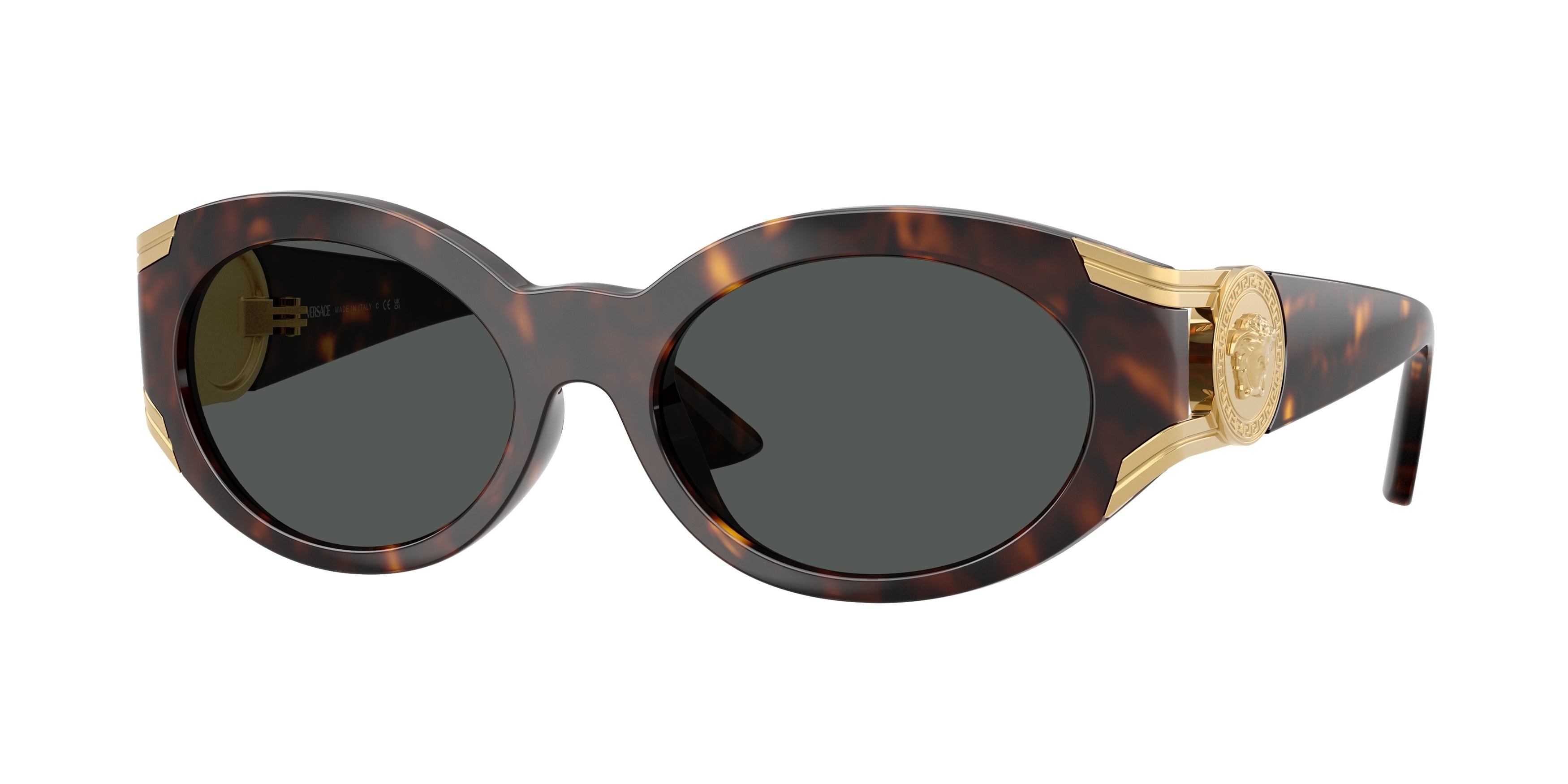 VERSACE 0VE4503U HAVANA oval sunglasses by VERSACE