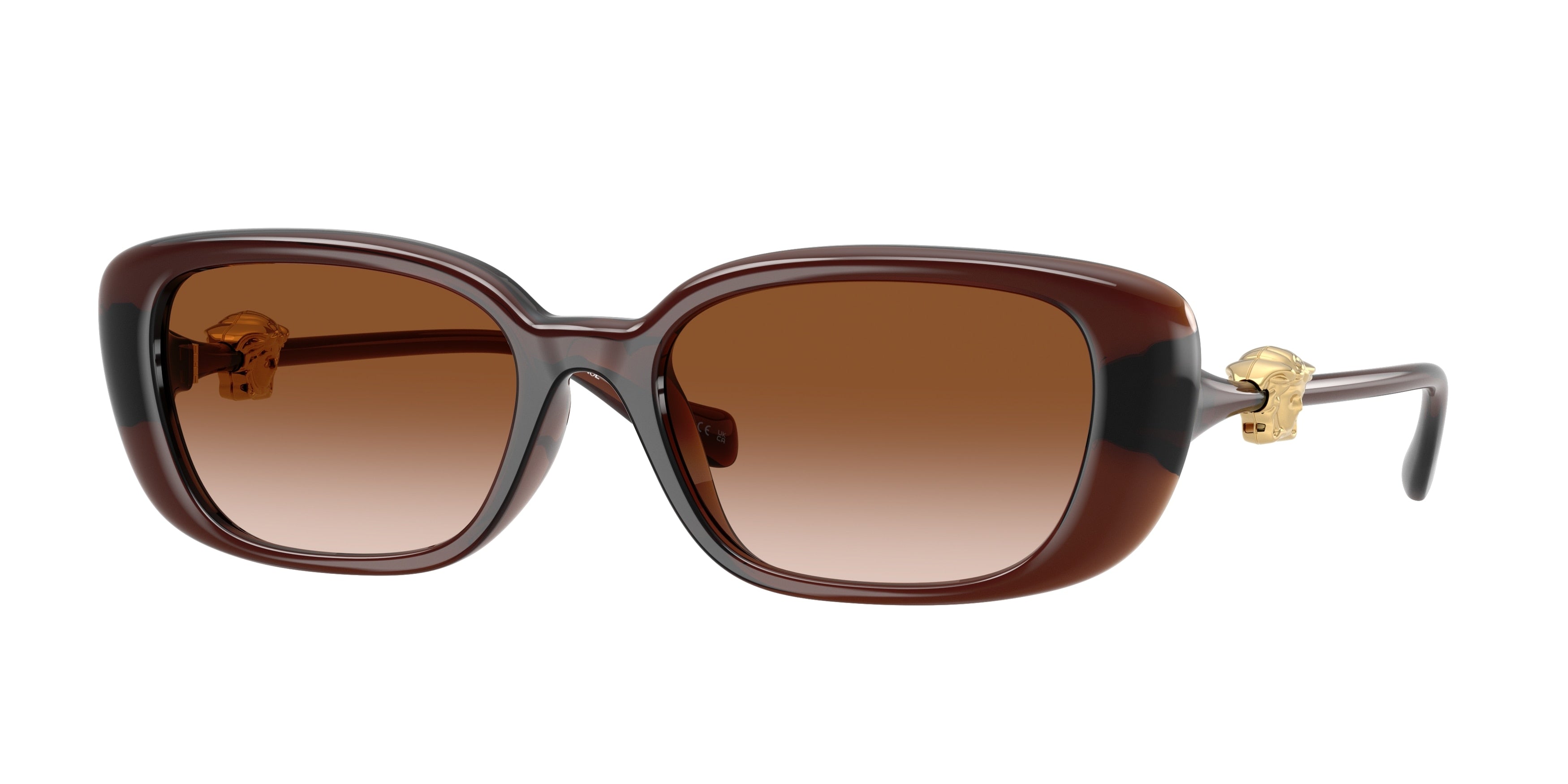 VERSACE 0VE4504D TRANSPARENT BROWN pillow sunglasses by VERSACE