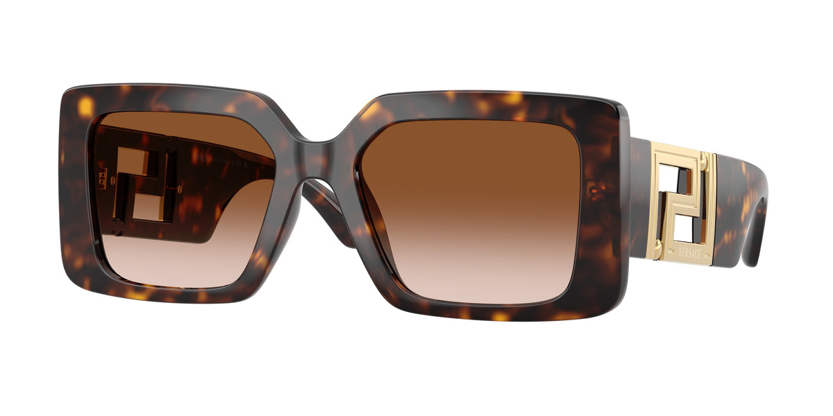 VERSACE 0VE4505U HAVANA square sunglasses by VERSACE