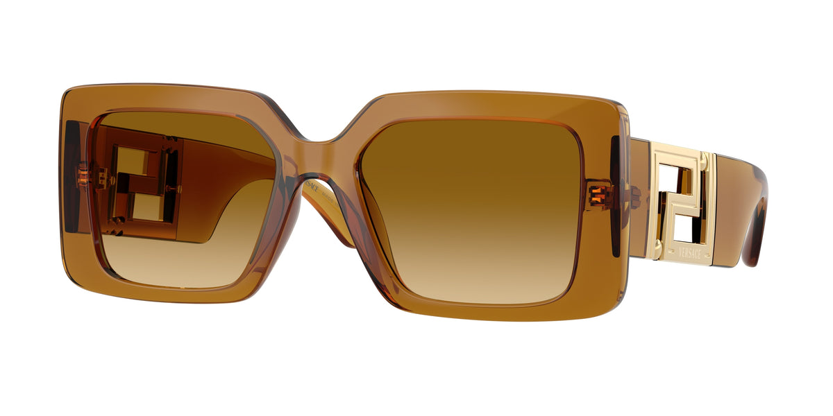 VERSACE 0VE4505U TRANSPARENT YELLOW square sunglasses by VERSACE
