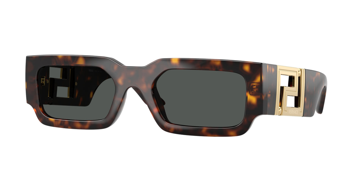 VERSACE 0VE4506U HAVANA rectangle sunglasses by VERSACE