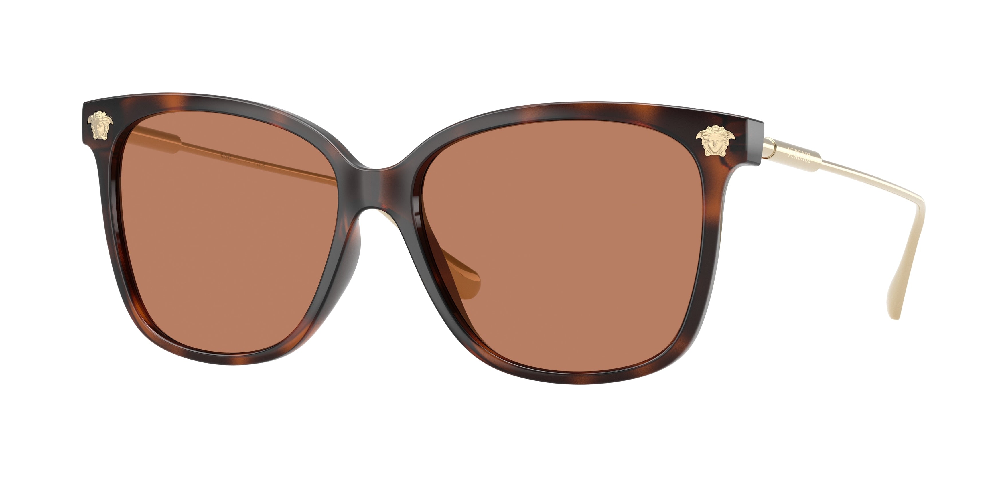 VERSACE 0VE4507U HAVANA square sunglasses by VERSACE