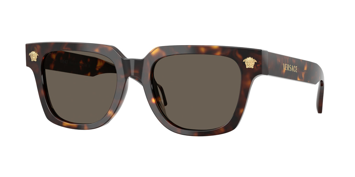 VERSACE 0VE4510U HAVANA square sunglasses by VERSACE