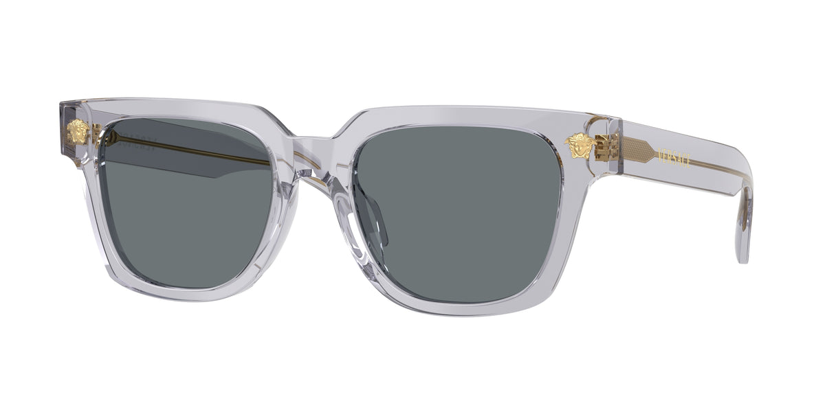 VERSACE 0VE4510U TRANSPARENT GREY square sunglasses by VERSACE