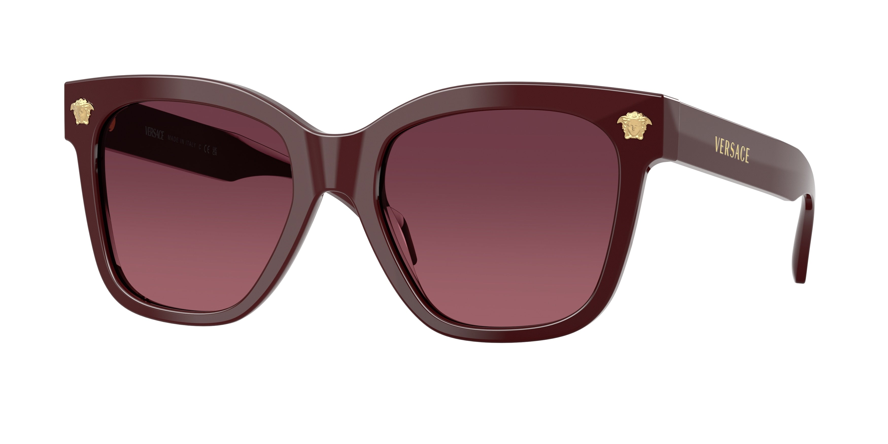 VERSACE 0VE4511 BURGUNDY square sunglasses by VERSACE