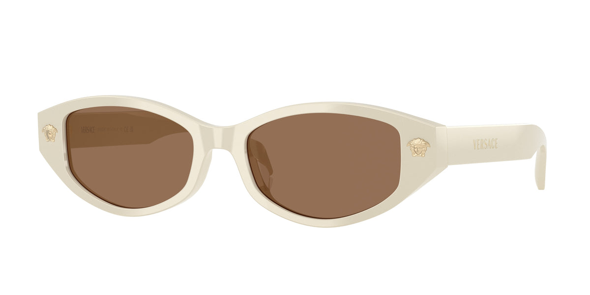 VERSACE 0VE4512D WHITE TALC cat eye sunglasses by VERSACE