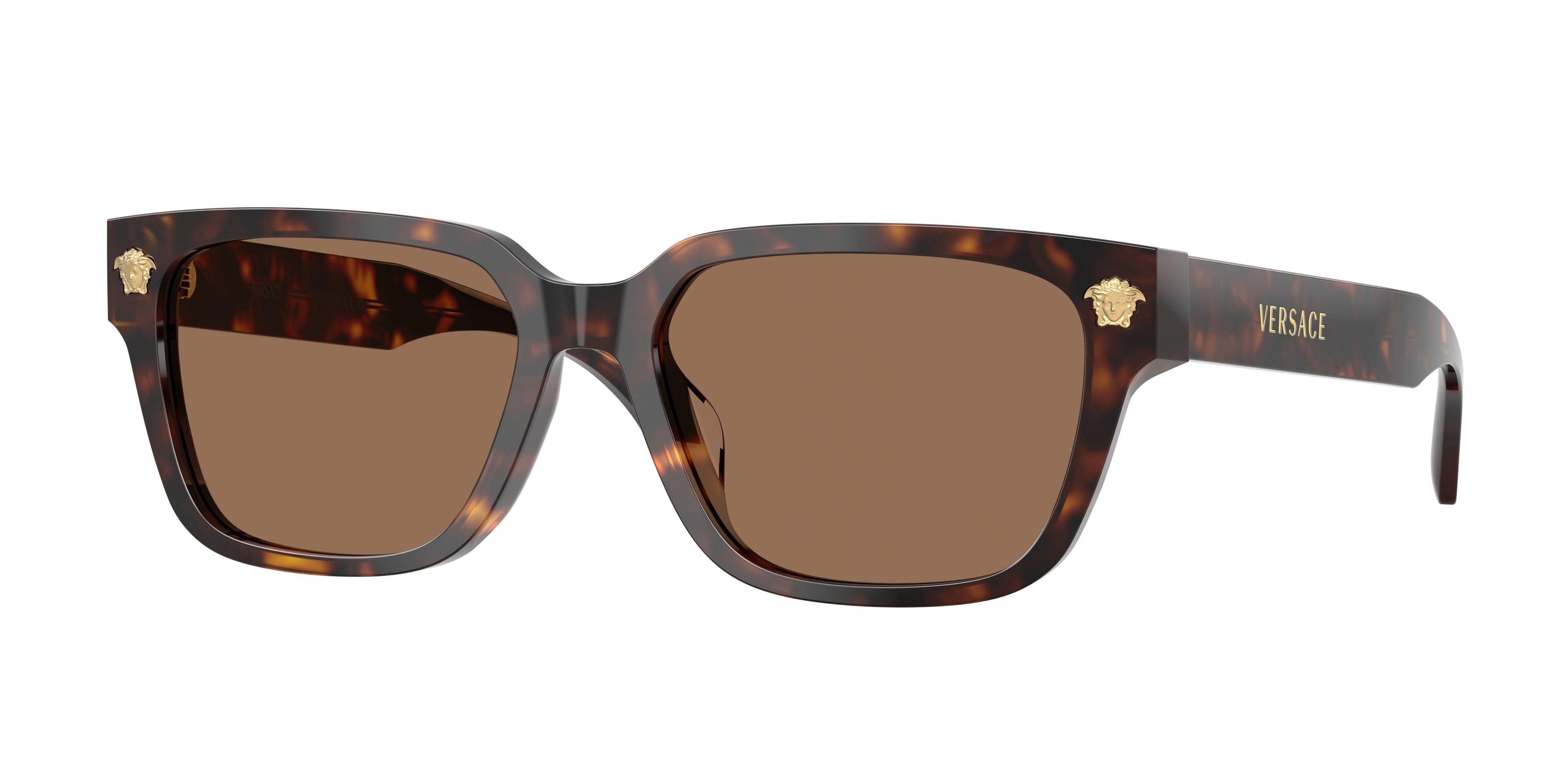 VERSACE 0VE4513D HAVANA rectangle sunglasses by VERSACE