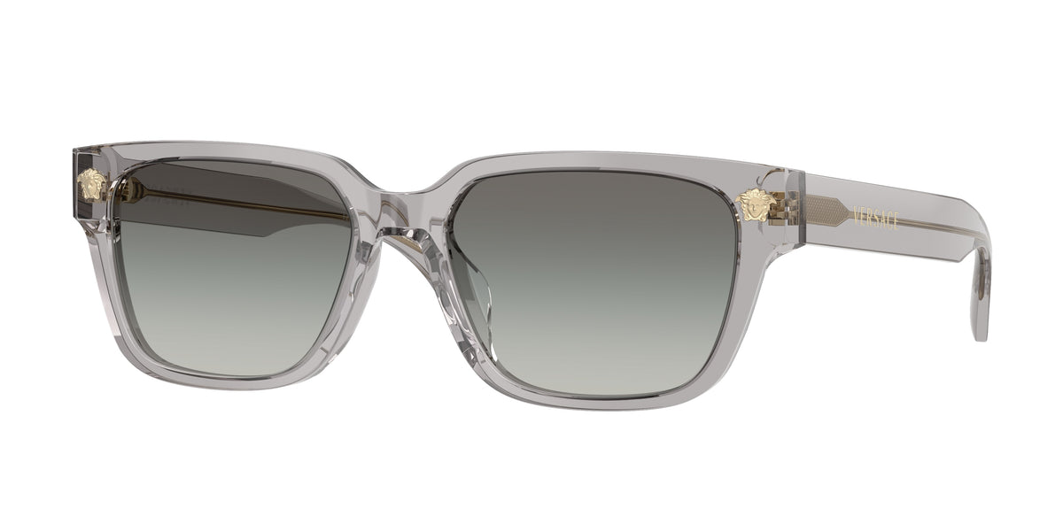 VERSACE 0VE4513D TRANSPARENT GREY rectangle sunglasses by VERSACE
