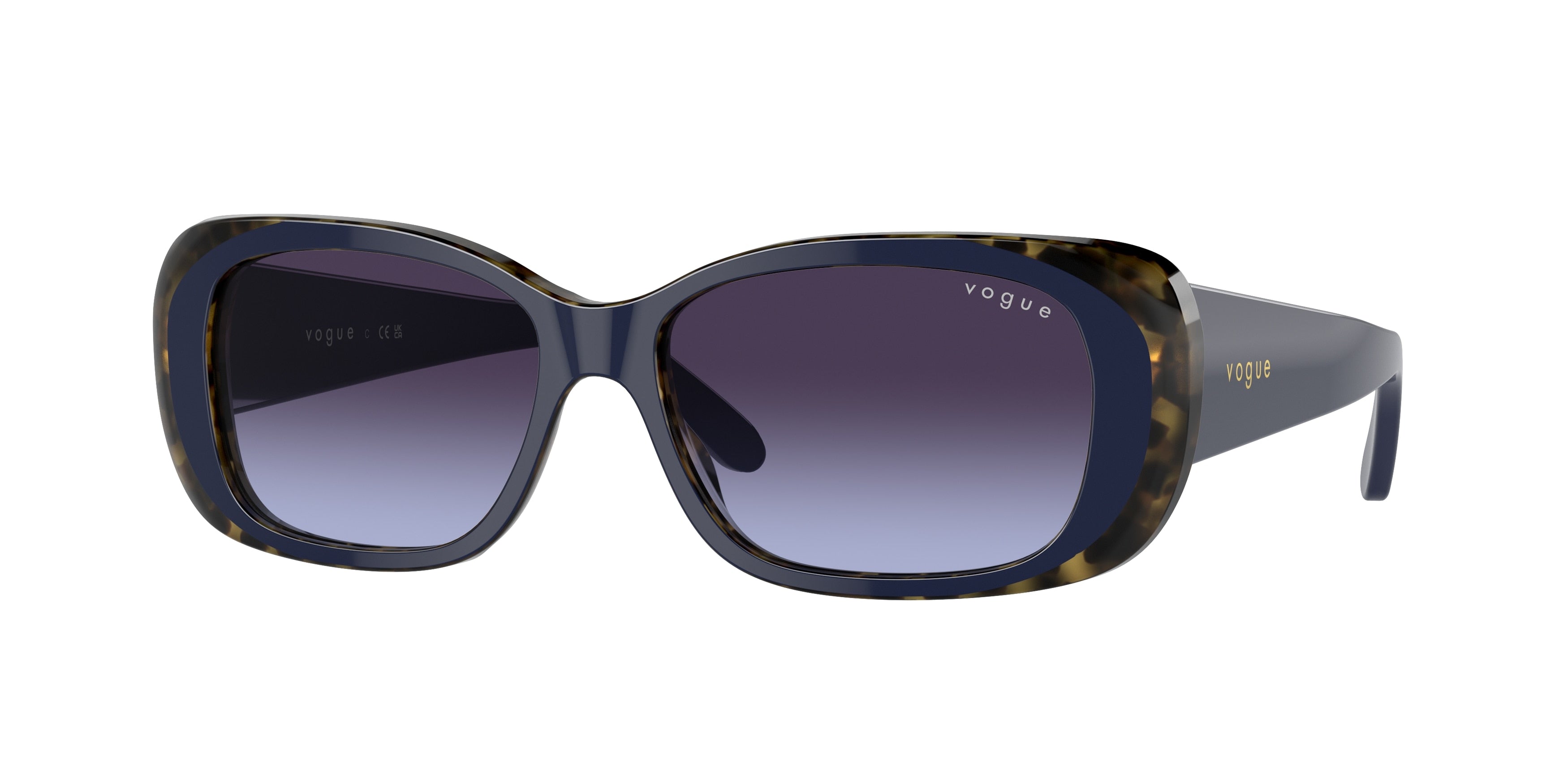 VOGUE 0VO2606S TOP BLUE/TORTOISE rectangle sunglasses by VOGUE