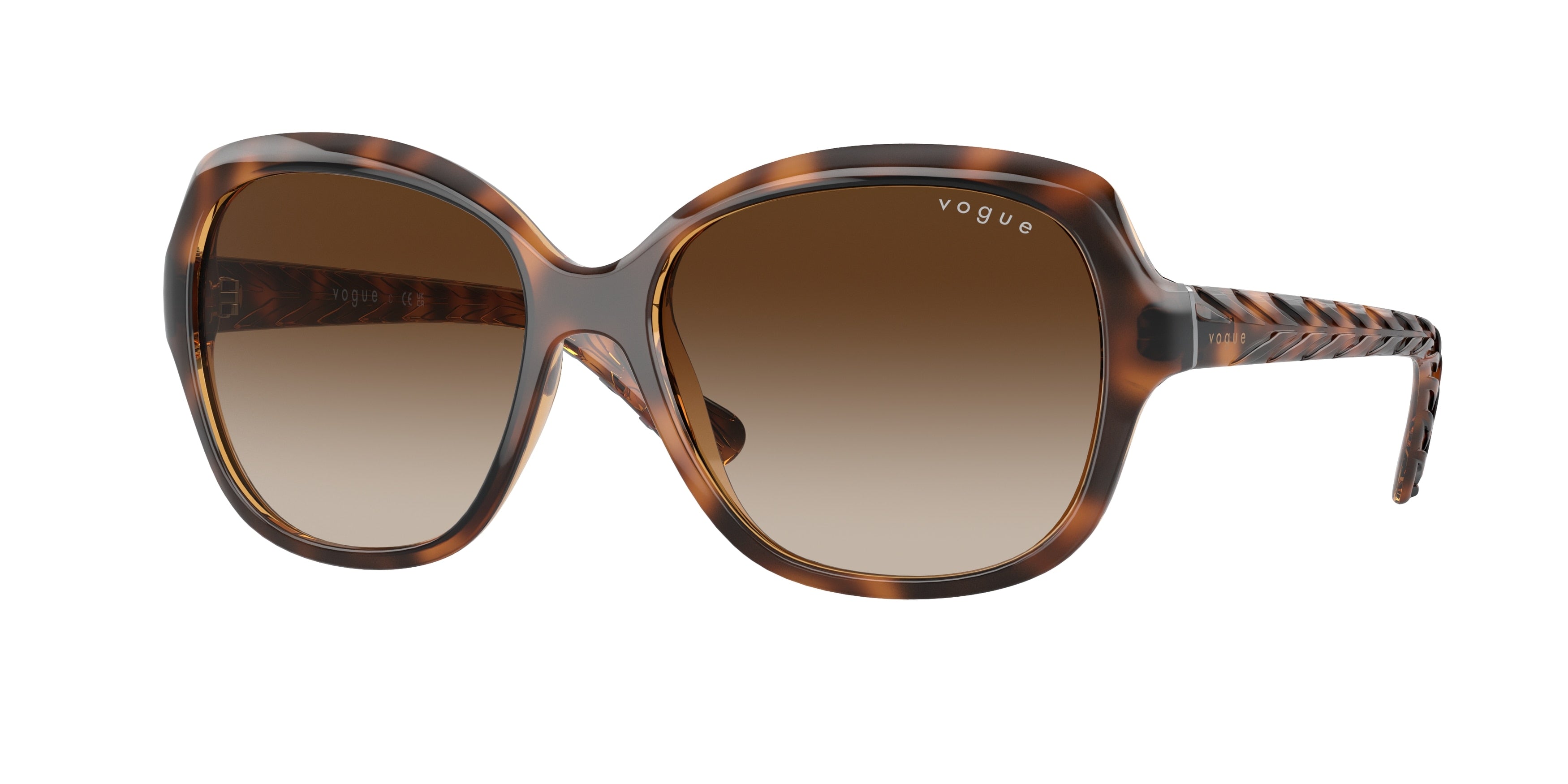 VOGUE 0VO2871S STRIPED DARK HAVANA square sunglasses by VOGUE