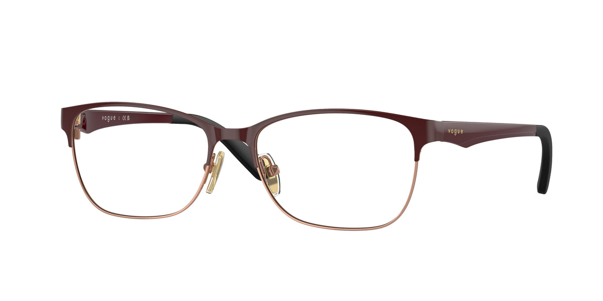 VOGUE 0VO3940 TOP BORDEAUX/ROSE GOLD square glasses by VOGUE