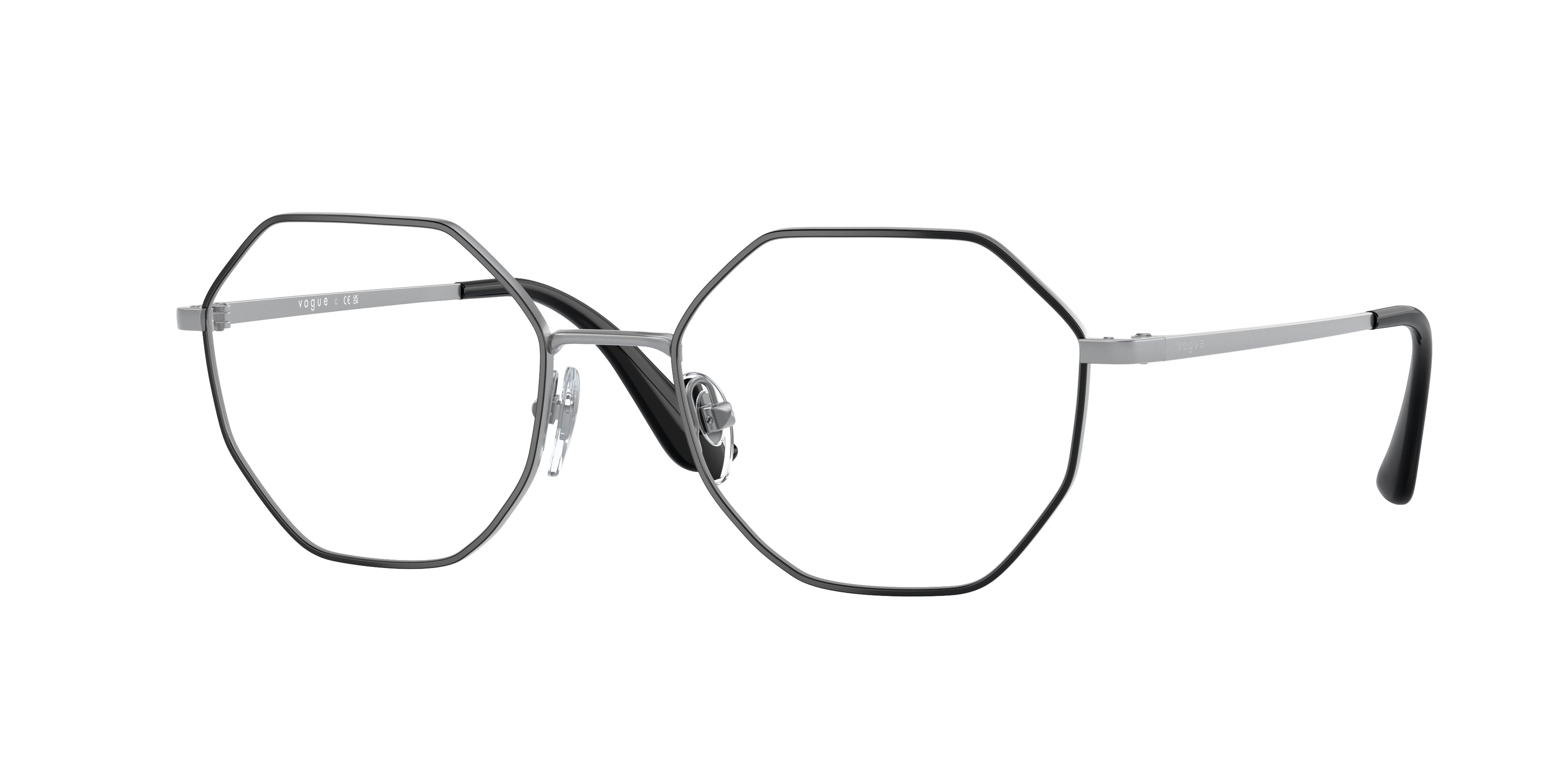 VOGUE 0VO4094 TOP BLACK/MATTE SILVER irregular glasses by VOGUE