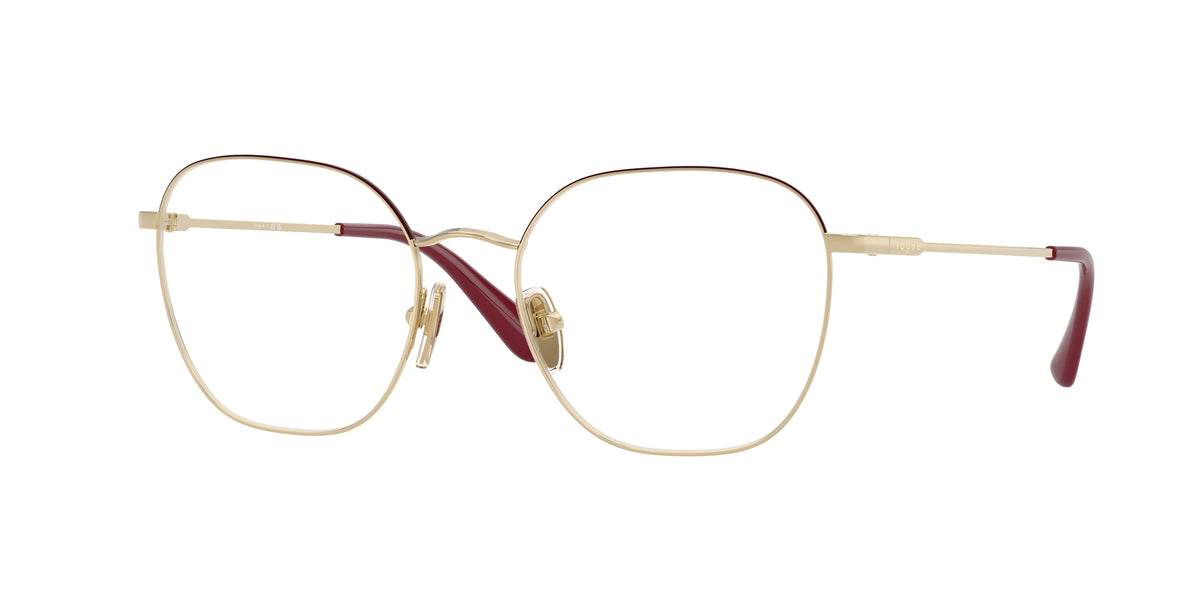 VOGUE 0VO4178 TOP BORDEAUX/PALE GOLD square glasses by VOGUE
